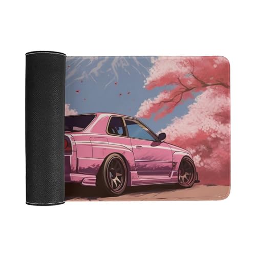 Large Mouse Pad Desk Mat Computer Accessories Gaming Office Organizers Supplies Decor Essentials Keyboard Pads for Desk Rubber Japan JDM Car R34 Pink Cherry Tree Mount Fuji 30x60cm - size: 30x60cm