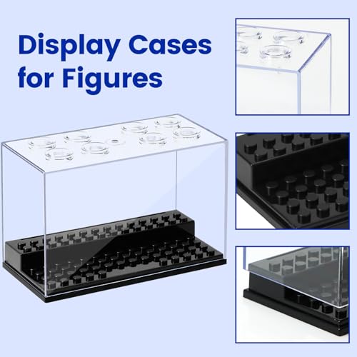 Small-Sized Acrylic Display Case, Clear Dustproof Storage Box, 4 Pack Building Block Display Boxes for Collectibles, Suitable for Showcasing Collectibles - size: 4 Pack