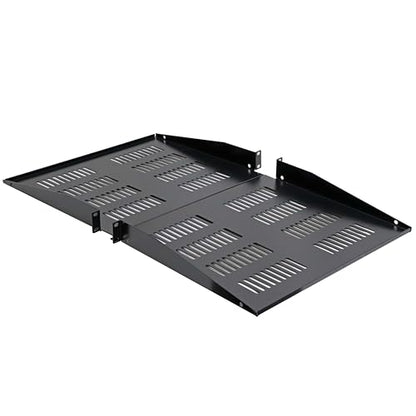 Aeons 1U 19-inch Universal Server Shelf Rack Mount Vented Cantilever Center Mount Shelf 15" Deep, Fixed Server Rack Cabinet Shelf Black 2-Pack - style: 1U-15" Vented