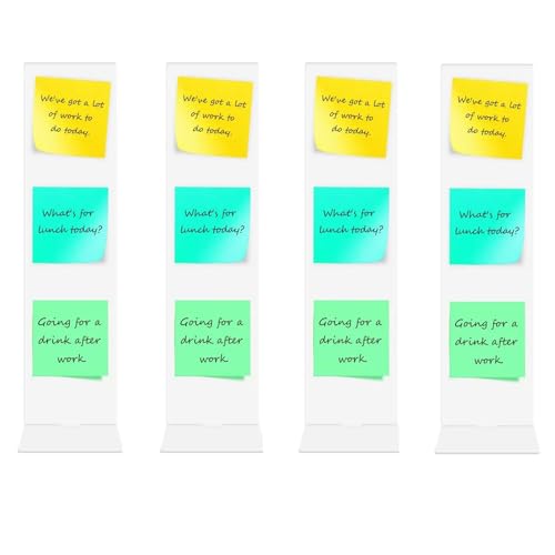 4-Piece Message Board, Memo Board,Double-Sided Desktop Display Stand, Office Communication Tool (4)