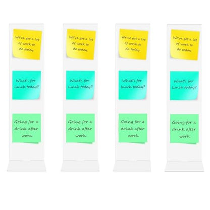 4-Piece Message Board, Memo Board,Double-Sided Desktop Display Stand, Office Communication Tool (4)