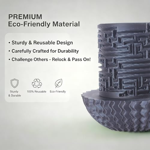 Maze Puzzle Box for Cash Gift, Money Holder Gift Box | Maze puzzle, hidden cash compartment, money gift, birthday anniversary, brain teaser, surprise holder gift for teens & adults - color: Black