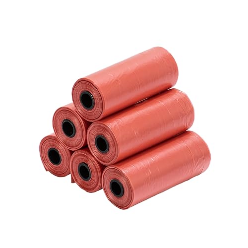 Ginsco 0.8 Gallons Disposable Trash Bags for Mini Car Trash Can, Portable Small Car Garbage Bags, Cars Accessories, Mini Trash Bags, Plastic Trash Bag for Cars/Home/Office (6 Rolls/90 Counts) Red - color: Red