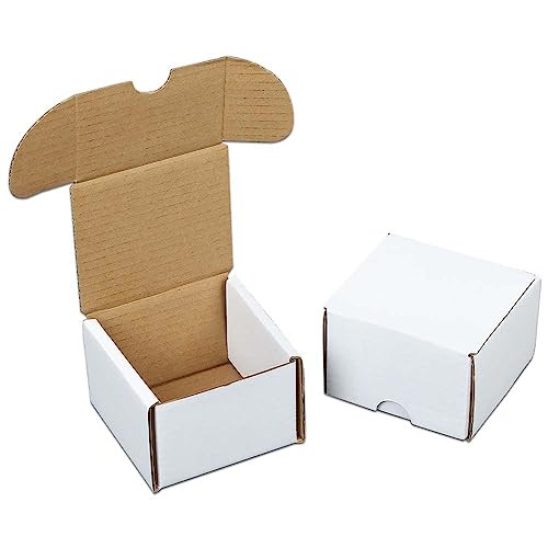 GRAND ORANGE 50 Pack 200 Count Trading Card Storage Boxes Corrugated Paper Cardboard Organizer for Sports Gaming Cards Trading Paper Boxes - color: 50 Pack White, size: 200 Count Trading Card Storage Box