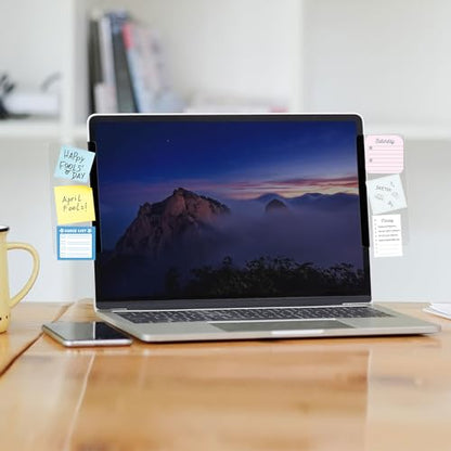 DOLLAR BOSS 2 Pcs 5.5" x 3.1" Transparent Acrylic Monitor Memo Board | Office Desk Accessories, Computer Screen Side Note Holder, Clear Message Board, For Sticky Notes Memos, Fits PC & Laptop - size: 5.5''x3.1''-2pcs