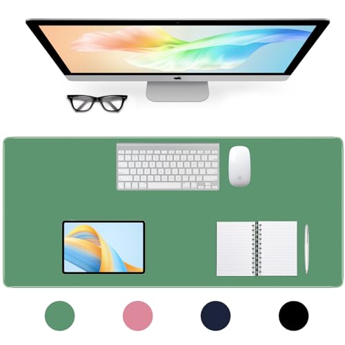 Green Mouse Pad, Smooth Mouse Pads, Non-Slip Rubber Base & Waterproof Gaming Mouse Pad, 31.5L x 11.8W Inches Large Mousepad for Computer, Office & Home, Multifunctional Large Mousepad - color: Olive Green, size: 31.5L x 11.8W inches