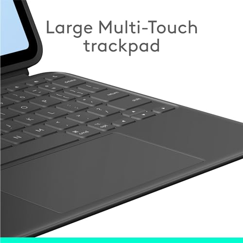 Logitech Combo Touch iPad Air 11-inch (M2, M3 & M4), iPad Air (5th gen) Keyboard Case - Detachable Backlit Keyboard with Kickstand - Midnight Black