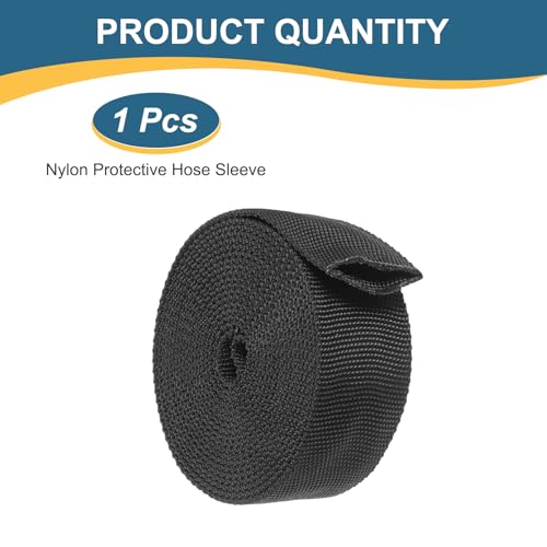 HARFINGTON Nylon Protective Hose Sleeve 0.7" ID 10FT Cable Cover Sheath Hydraulic Hose Protector Wrap for Welding Cord Tig Torch Hydraulic, Black - size: 0.7" ID 10FT