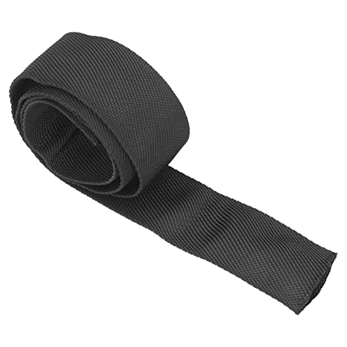 Chain Sleeve Winch Rope Protector, Fydun Polyester Winch Rope Protective Sleeve Black Winch Cover Universal for 5cm/1.97in Width Cable Line(1M) - size: 1M