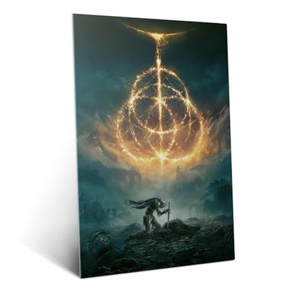 Displate Metal Poster ELDEN RING Wall Art L | Wall-safe magnetic mounting, no drilling or tools. Easy to mount, artwork, wall decor home living room, bedrooms, offices. - size: 26.6"L x 18.9"W