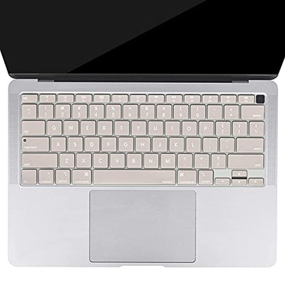 MOSISO Keyboard Cover Compatible with MacBook Air 13 inch 2022 2021 2020 Release A2337 M1 A2179 Retina Display with Touch ID Backlit Magic Keyboard, Waterproof Protective Silicone Skin, Rock Gray - color: Rock Gray
