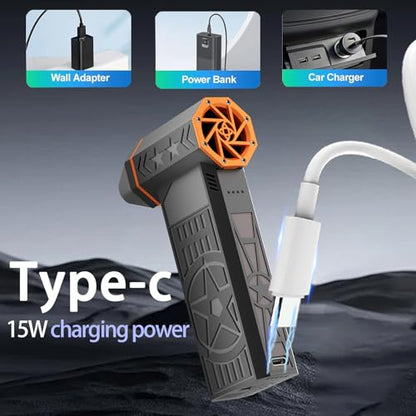 Electric Air Duster-150000RPM Super Power Cordless Air Duster, Rechargeable Brushless Motor Durable Blower, 3-Gear Adjustable Dust Blower for Computer, Keyboard, Outdoor, House and Car