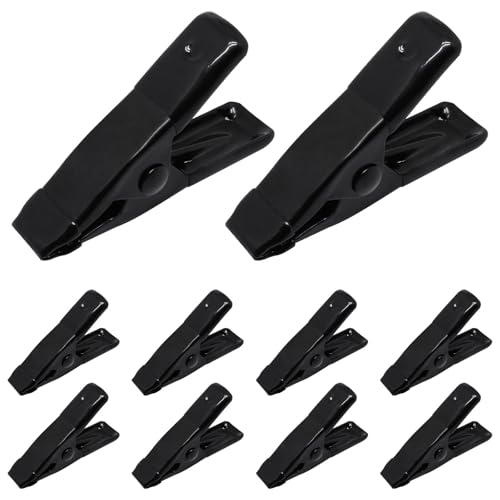 10Pcs Spring Clamps Metal Small Clamps Backdrop Clips Clamps for Backdrop Balloon Archfor Black 2 Inch - color: Black, size: 10 Pcs