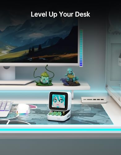 Divoom Ditoo Pro Retro Pixel Art Game Bluetooth Speaker with 16X16 LED App Controlled Front Screen (White) - color: White