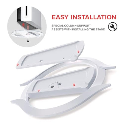 playvital Vertical Stand for ps5/Slim/Pro/Standard Console Disc & Digital, Space-Saving Holder Base Accessories for ps5/Pro/Slim with Anti-Slip Pads, Enhanced Stability - White - color: White
