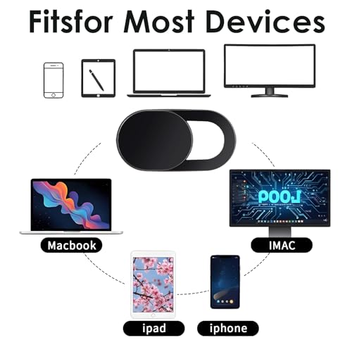 60 Pcs Camera Covers,Ultra Thin Front Camera Cover for Phone, Strong Adhensive Webcam Covers Slide Slide, Phones Cameras Cover, Black ABS Material, Protect Privacy & Security