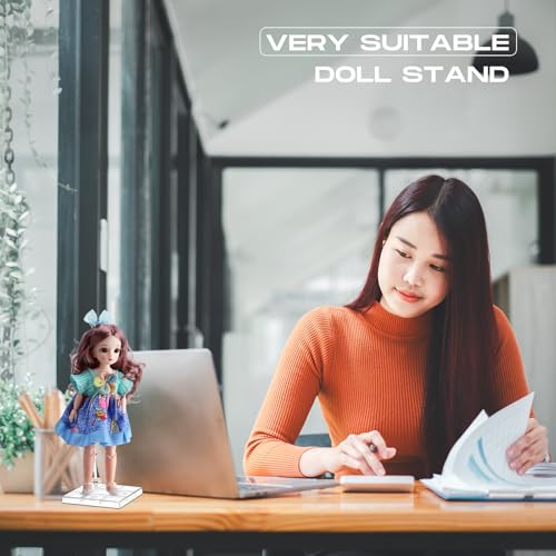 Wonderjune 24 Pack Action Figure Stand Model Support Stand Clear Doll Base Assembly Action Figure Display Holder Base with Screwdriver Compatible HG/RG 1/144 Toy, Transparent(9 Inches) - size: 9 Inches