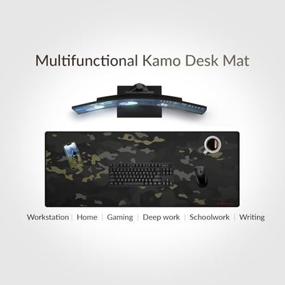 Das Keyboard Large Gaming Mouse Pad Desk Mat with Stitched Edge - Non Slip Base - Waterproof - Premium Cloth Mousepad for Home Work Gaming - Urban Commando Camo - color: Urban Commando Camo