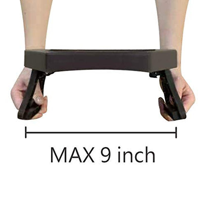 NHD Pekokavo Sofa Armrest Clip Table – No-Slip Couch Tray for Drinks, Snacks, Remote – Adjustable Armchair Table for Living Room, Bedroom, Dorm – Fits Most Armrests (Cherry) - color: Brown