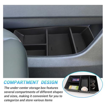 Center Console Organizer Compatible with 2024-2026 Chevy Traverse Interior Accessories, Divider Compartment Tray and Center Console Bottom Storage Box; Not fit for 2024 Chevy Traverse Limited - size: Center Console Bottom Tray (2PC)
