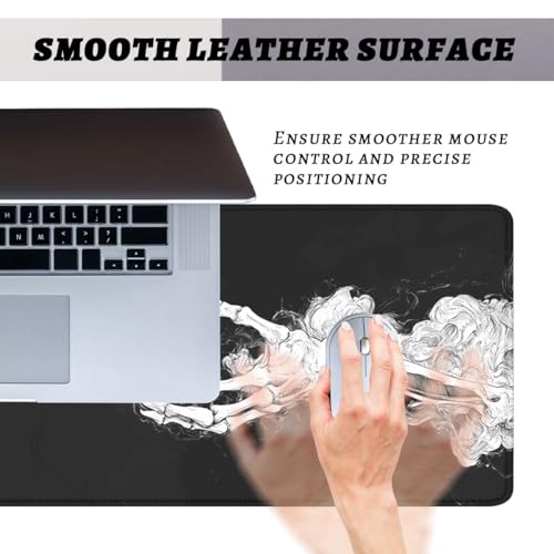 Skeleton Hands Gaming Mouse Pad Dark Gothic Art Gaming Mouse Mat with Stitched Edges,Non-Slip Waterproof Rubber Base Office Computer Keyboard Laptop 31.5"x11.8" - color: Skeleton Hands, size: 31.5L x 11.8W inches