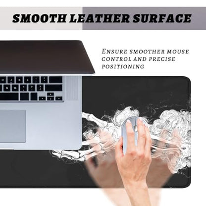 Skeleton Hands Gaming Mouse Pad Dark Gothic Art Gaming Mouse Mat with Stitched Edges,Non-Slip Waterproof Rubber Base Office Computer Keyboard Laptop 31.5"x11.8" - color: Skeleton Hands, size: 31.5L x 11.8W inches