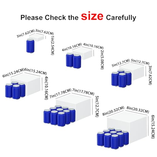 6 Pcs White Acrylic Boxes for Display as Buffet Risers and Stands, Food Risers for Party, Table, Stands, including 8", 7", 6", 5", 4", 3" (Small, 6Pcs, White) - size: Small, 6Pcs, White