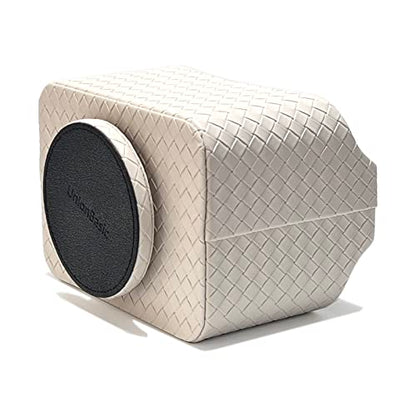 UnionBasic Rotating Desk Organizer, 360 Desk Spinning Caddy, Desktop TV Guide/Mail/Media/Remote Controller Holder Organizer, Woven Beige - color: Woven Beige