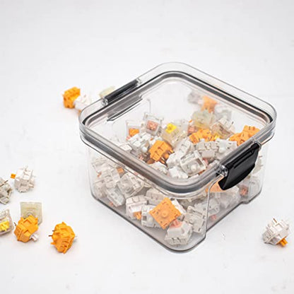 Sumgsn Keyboard Switch Container Switch Storage Box Mechanical Keyboard Keycap Switches Storage Box Transparent Plastic Sealed (460ml) - color: 460ml-1pcs