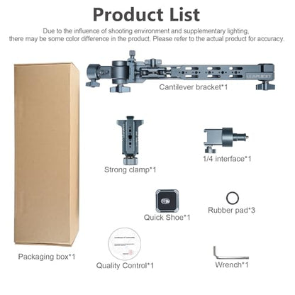 Metal Magic Arm Camera Stand, Gooseneck 360 ° rotating bracket，Flexible adjustment，5KG/11lb Load Capacity，Compatible with Phone/iPad Stand, Suitable for Kitchen/Bedside/Desk Video and Photog