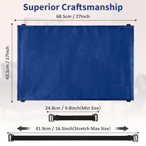 Recliner Headrest Protector-Faux Leather Headrest Covers for Recliners,Recliner Headrest Cover with Elastic Straps,Chair Headrest Covers for Recliners Protector 17 x 27 in(Peacock Blue) - color: Peacock Blue