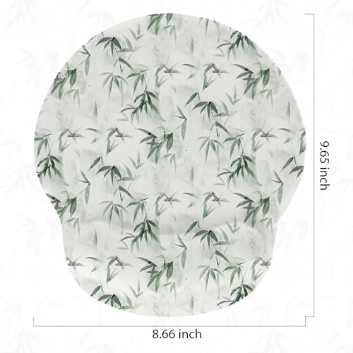 RICHEN Ergonomic Mouse Pad with Wrist Support,Non-Slip Rubber Base for Computer Laptop & Mac,Lightweight Rest for Home,Office & Travel (Bamboo Leaf) - color: Bamboo Leaf