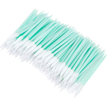 Chinco 200 Pcs Cleaning Swabs 2.56 Inch Sponge Tip Swabs Sticks for Printer Heads, Scanners, Camera Lenses, Chip Hard Disk Industries, Optical Lenses and Optical Equipment Makeup(Green) - color: Green