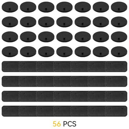 28PCS 6inch Action Figure Stand Bases, Assembly Display Holder Accessories, Fit for Most 1/12 Scale Mavel Legends Series/Gi Jeo Classified Series/D C/Mo tu Figures, Black/ Mix Square & Round Shape - color: 28PACK Black(Square&Round)