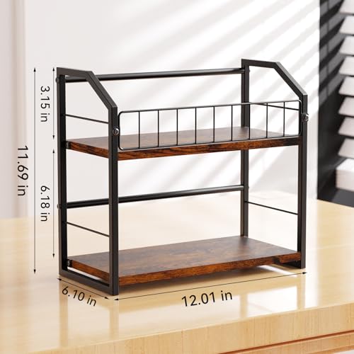 2-Tier CD Holder 2 PCS, CD Storage Shelf for Display, CD Organizer with Dispay Top Shelf, Premium CD Rack for Home, Holds Up to 120 standard, Ideal for Music Enthusiasts (Brown 2PCS) - color: Brown, style: 2 Pack