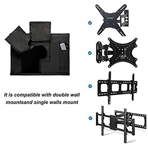 Szblnsm Outdoor TV Cover 40" - 43" - with Bottom Cover - 600D Water-Resistant and Dust-Resistant Material- Fits Your TV Better - size: 40''-43''