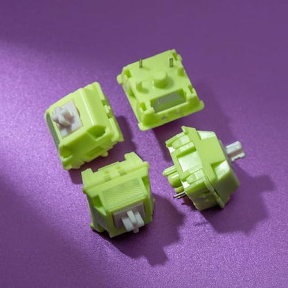 OOCTPK Chilkey Sprout Green Tactile Switches Keyboard Switch for Mechanical Gaming Keyboard, 5 Pin Pre-Lubed Keyboard Switches with POM Housing UPE Stem for Mechanical Gaming Keyboard (35pcs) - color: Sprout Green-35Pcs