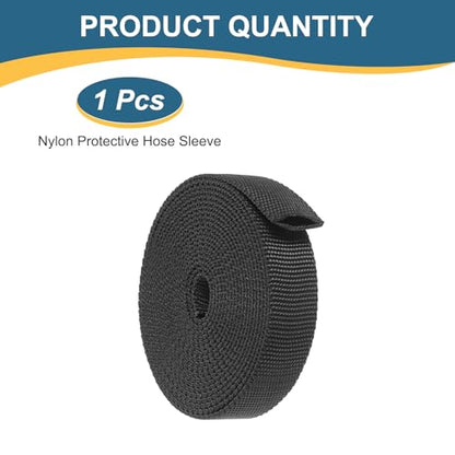 HARFINGTON Nylon Protective Hose Sleeve 0.5" ID 10FT Cable Cover Sheath Hydraulic Hose Protector Wrap for Welding Cord Tig Torch Hydraulic, Black - size: 0.5" ID 10FT
