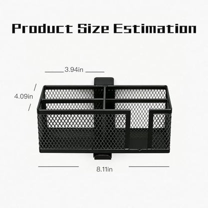 Multifunctional Clamp On Cup Holder & Desk Organizer, Space-Saving Desk Cup Holder with Headphone Hook for Office, Home - Holds Drinks, Phone, Stationery