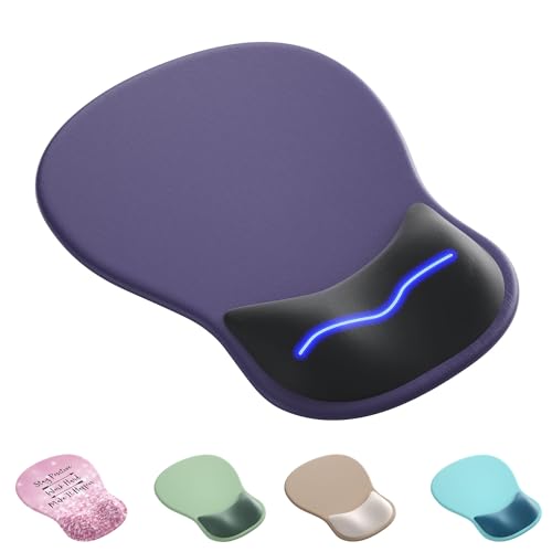 Ergonomic Mouse Pad with Wrist Rest,Cute Gel Mousepad Wrist Support - Small Mini Portable for Travel Mouse Pads for Desk Laptop,Computer,Office & Home Decor (Grey &Black) - color: F-Grey&Black