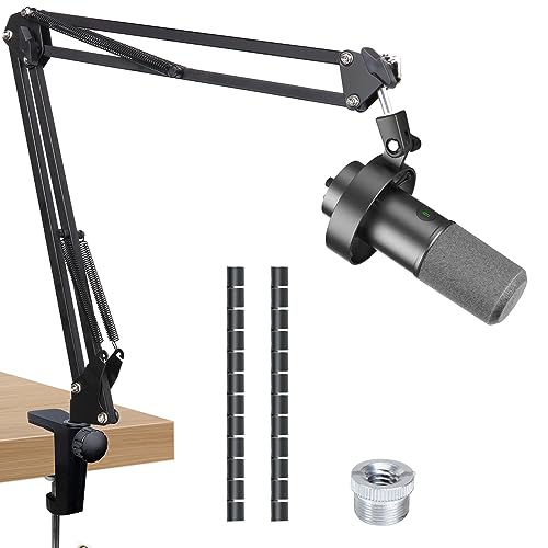SUNMON Boom Arm for Fifine K688 Mic with 3/8" to 5/8" Adapter and Cable Sleeve - color: Fifine K688 Boom Arm with Cable Sleeve