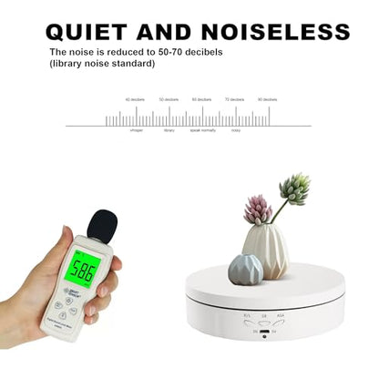 Rotating Display Stand 5.7'' Turntable Stand White Telecontroller Spinning Stand for Product Shows