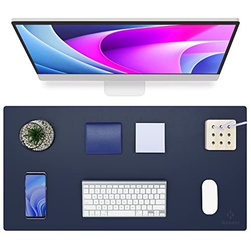 K KNODEL Non-Slip Desk Mat, Desk Pad, Desk Blotter, Desktop Mat for Desk, Large Desk Protector, Office Computer and Laptop Mat for Desk (31.5"x15.7", Dark Blue) - color: Dark Blue, size: 31.5"x15.7"