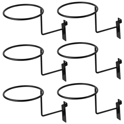 Polmart Slatwall Hat/Ball Displays, Black (Hat Displays, 6-Pack) - style: Hat / Ball