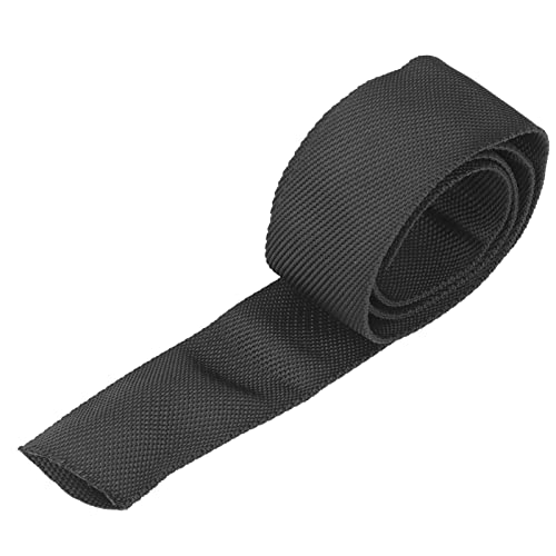 Rope Protector Sleeve, Polyester Winch Rope Protective Sleeve Black Universal Trolling Motor Cable Sleeve for 5cm/1.97in Width Cable Line(2M) - size: 2M