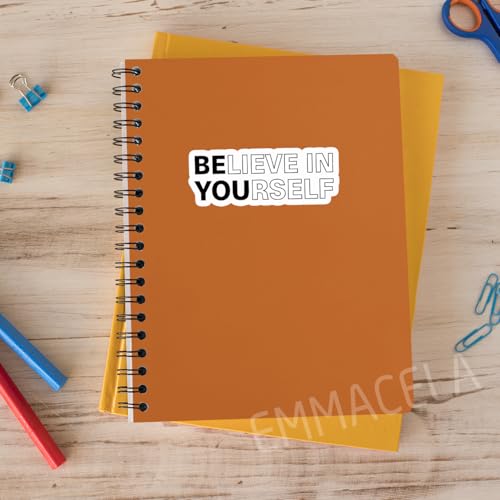 (3PCS) Believe in Yourself Sticker, Inspirational Stickers - Motivational Vinyl Decal for Laptop, Tumbler, Water Bottle, Scrapbook Size 3" x 1.2 " - color: Believe in Yourself