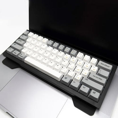 Kado Lift Riser Acrylic for External Keyboard, Frosted Surface Black, Office Gaming Laptop Keyboard Cover Mechanical 40%/60%/65%/70% Stand Holder Made for MacBook Air/Pro 13"/14"/15"/16"