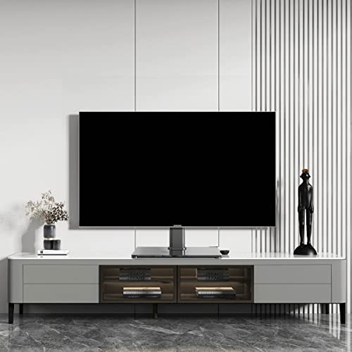 Universal TV Stand Base, Table Top TV Stand for 17-55 Inch LCD/LED TVs, Height Adjustable Monitor Mount Stand with Tempered Glass Base Holds up to 88lbs VESA 400x400mm, TS102 - style: X-Shape 400x400mm Vesa