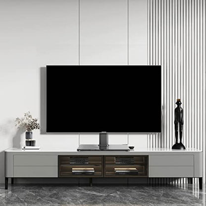 Universal TV Stand Base, Table Top TV Stand for 17-55 Inch LCD/LED TVs, Height Adjustable Monitor Mount Stand with Tempered Glass Base Holds up to 88lbs VESA 400x400mm, TS102 - style: X-Shape 400x400mm Vesa