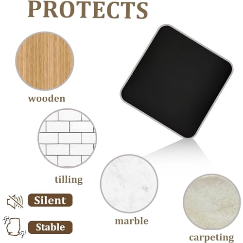 Recliner Pads for Hardwood Floors, Under Recliner Floor Protectors Furniture Pads to Keep Furniture from Sliding, Swivel Chairs Recliner mats for Hardwood Floors Non Slip Recliner Grippers - size: Sq-Black-2Pcs-30"x30"